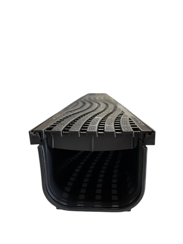 DekDrain Vela A15 Channel Plastic Grate 1m - Linear Bar Wave